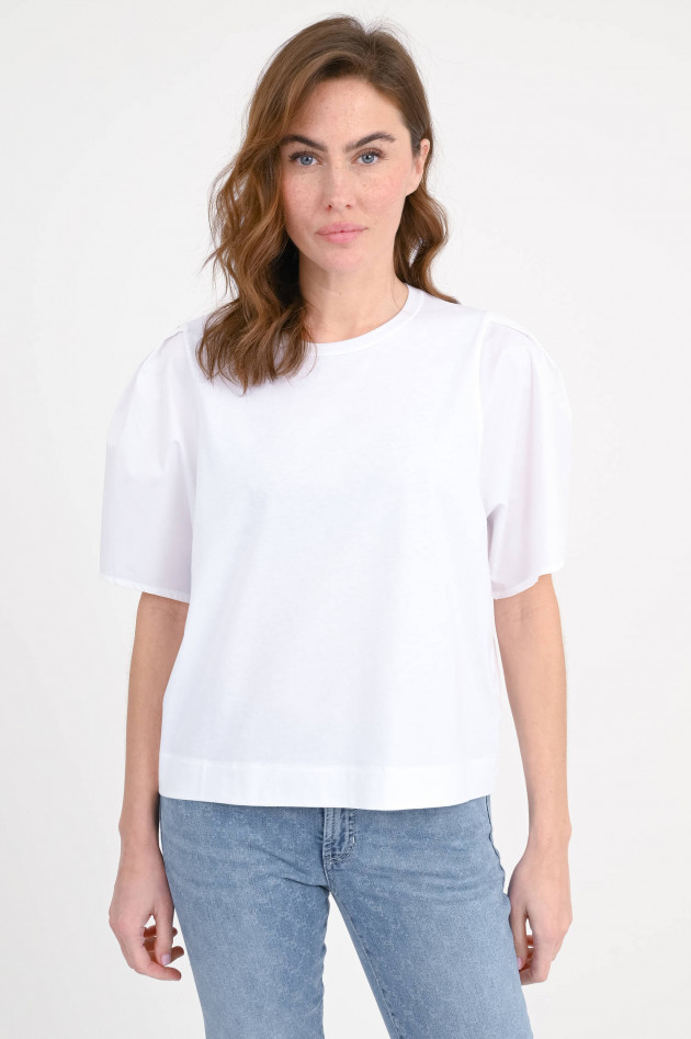 I Heart  Oversize T-Shirt mit Kontrastmaterial in Weiß
