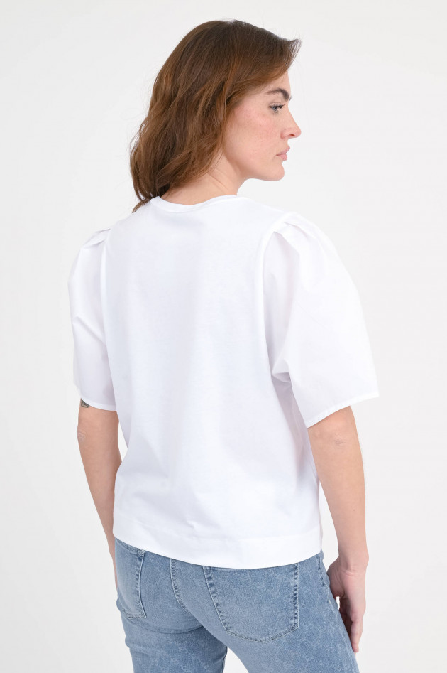 I Heart  Oversize T-Shirt mit Kontrastmaterial in Weiß