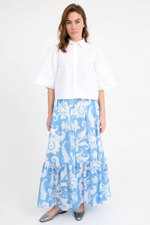 I Heart  Bluse mit gebundenem Rücken in Weiß