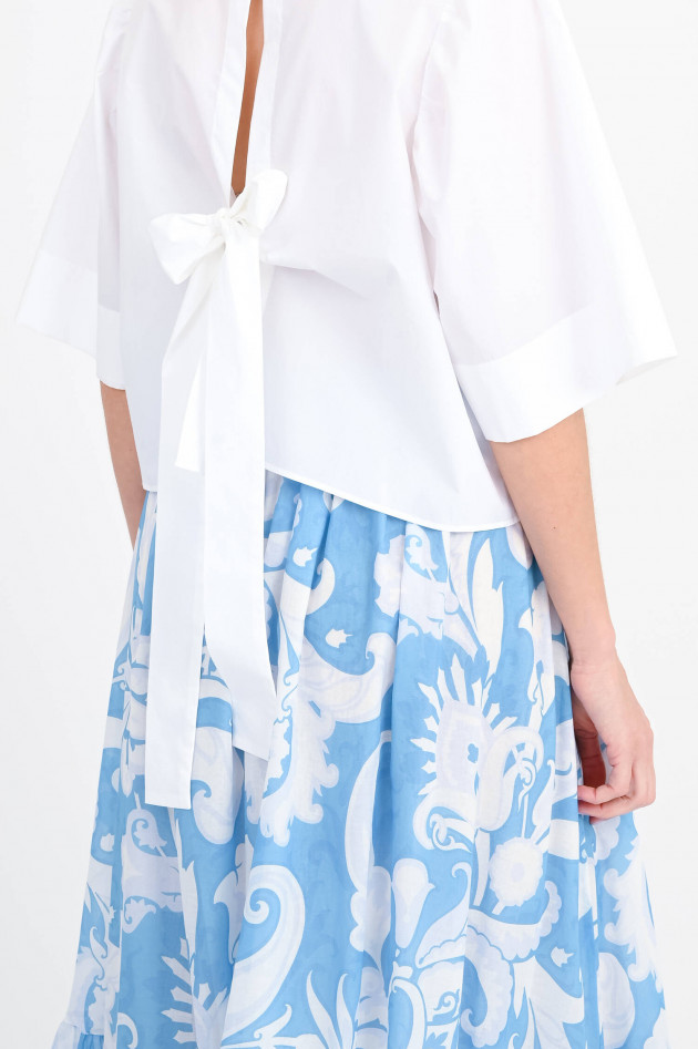 I Heart  Bluse mit gebundenem Rücken in Weiß