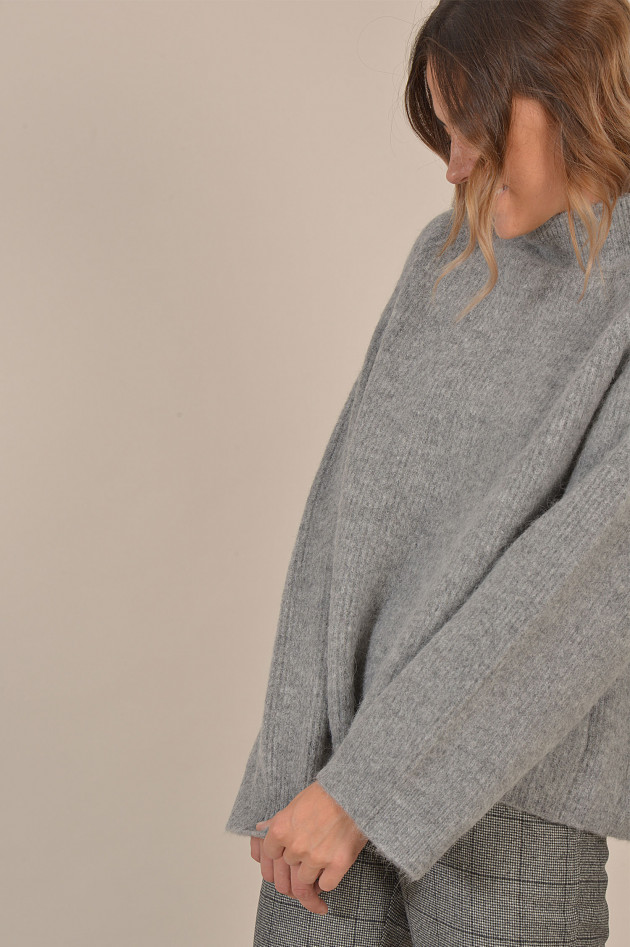 I Heart Pullover mit Stehkragen in Grau