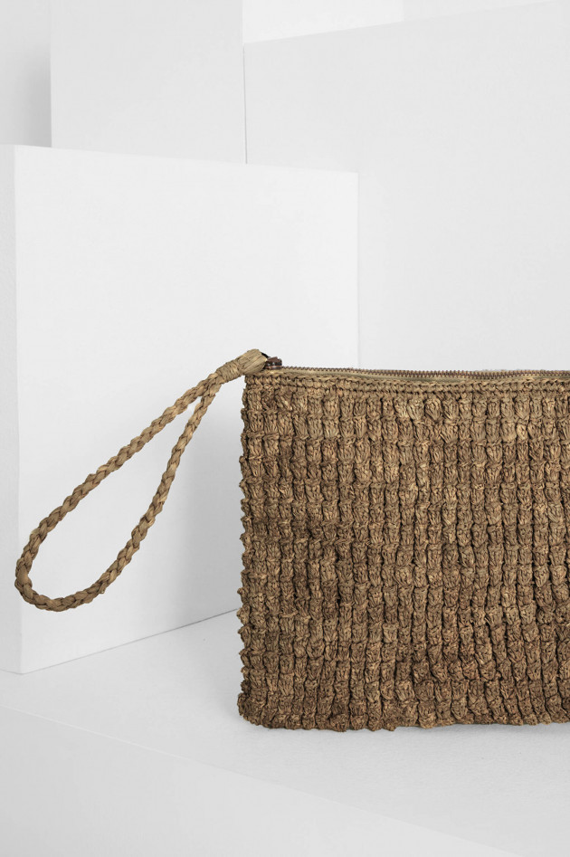 Ibeliv Geflochtene Clutch CLUB in Walnuss