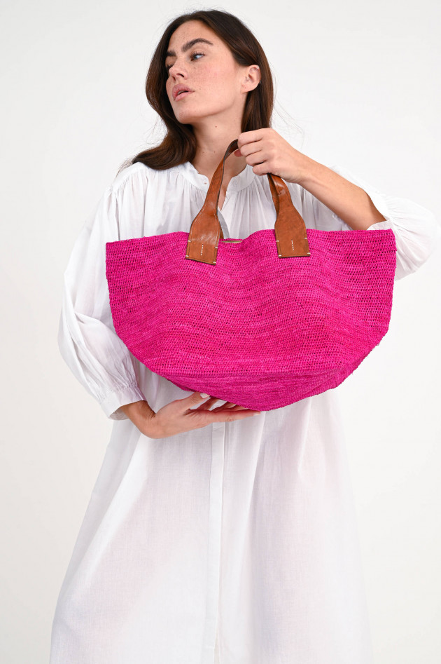 Ibeliv Shopper TOKYO mit Lederriemen in Fuchsia