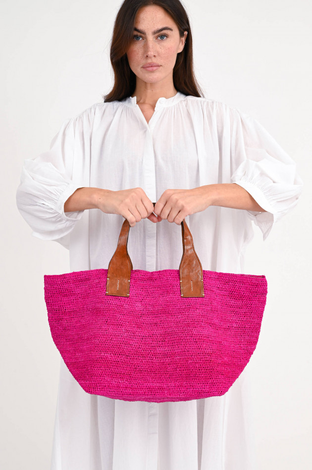 Ibeliv Shopper TOKYO mit Lederriemen in Fuchsia