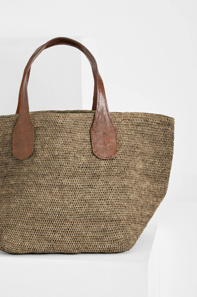 Ibeliv Shopper TOKYO II mit Lederriemen in Walnuss