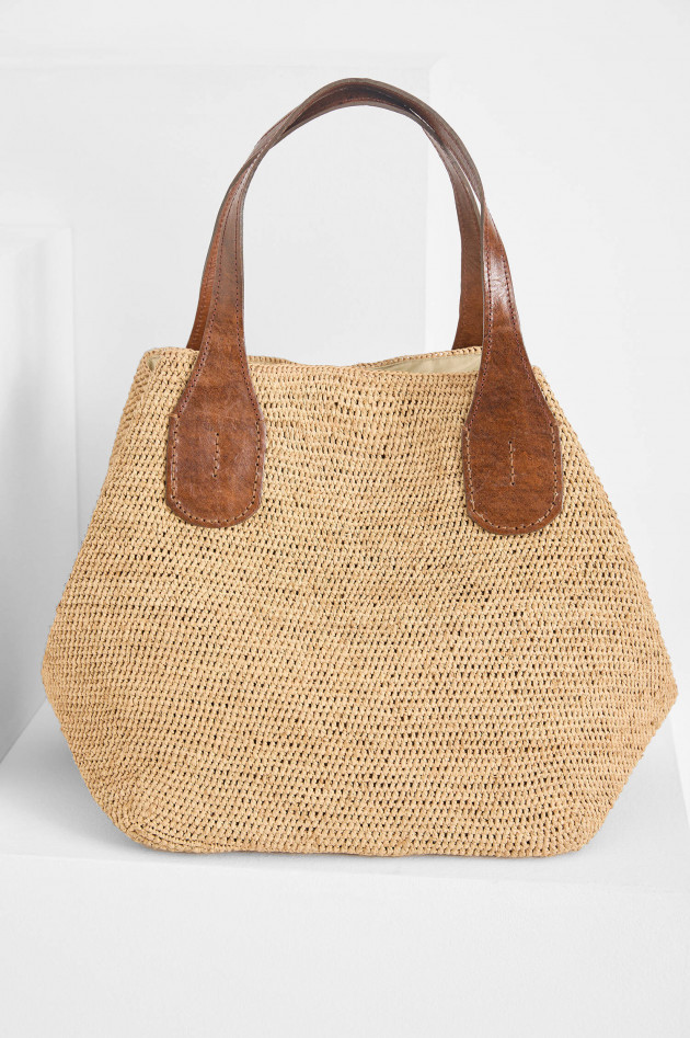 Ibeliv Shopper TOKYO II mit Lederriemen in Natur