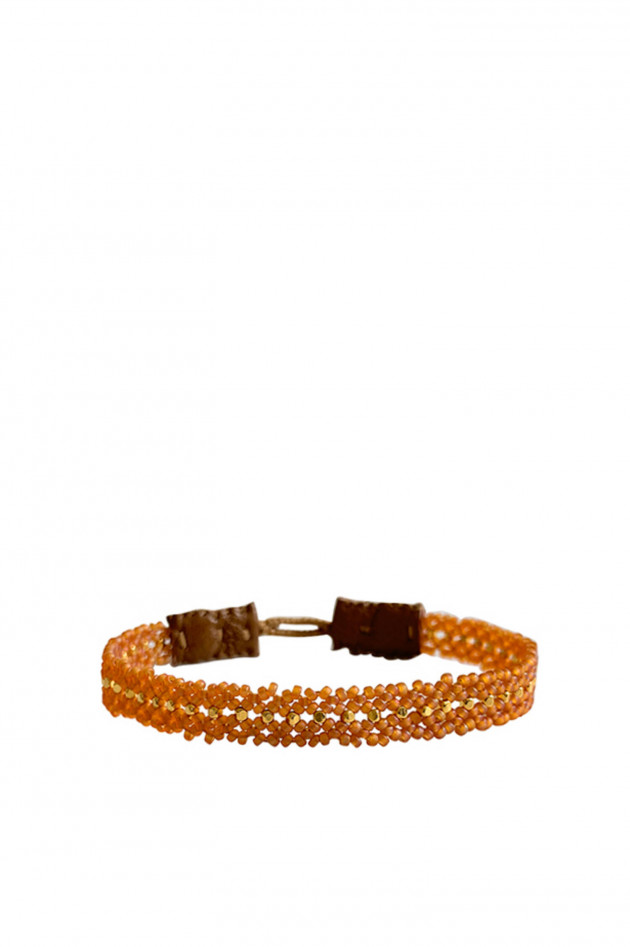 IBU Jewels Filigranes Perlenarmband CAP SILK in Peanut