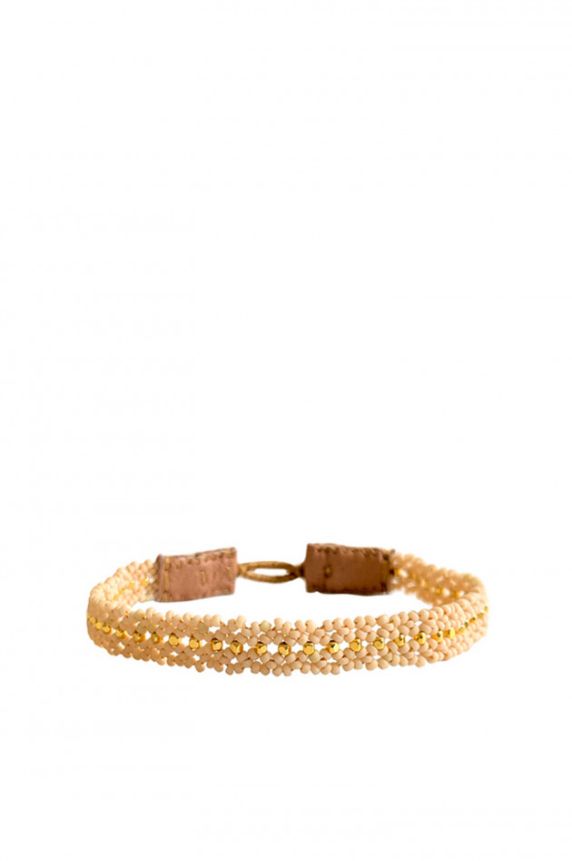 IBU Jewels Filigranes Perlenarmband CAP SILK in Latte