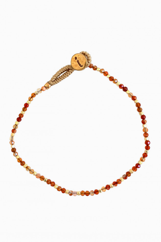 IBU Jewels Armband LUU STONE DOT in Orange/Gold