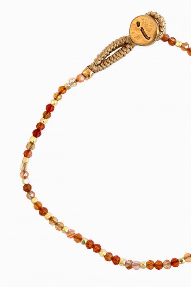 IBU Jewels Armband LUU STONE DOT in Orange/Gold
