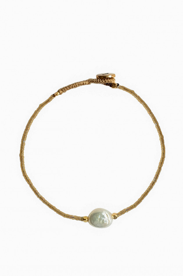 IBU Jewels Armband LULU QUEEN PEARL in Natur/Weiß