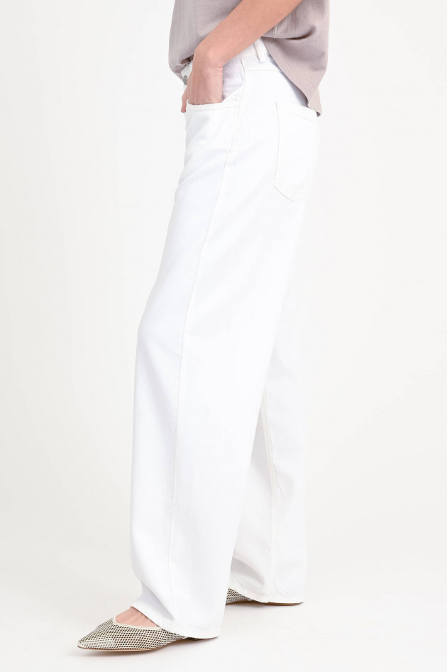 Icon Denim Weite Jeans BEA in Off White