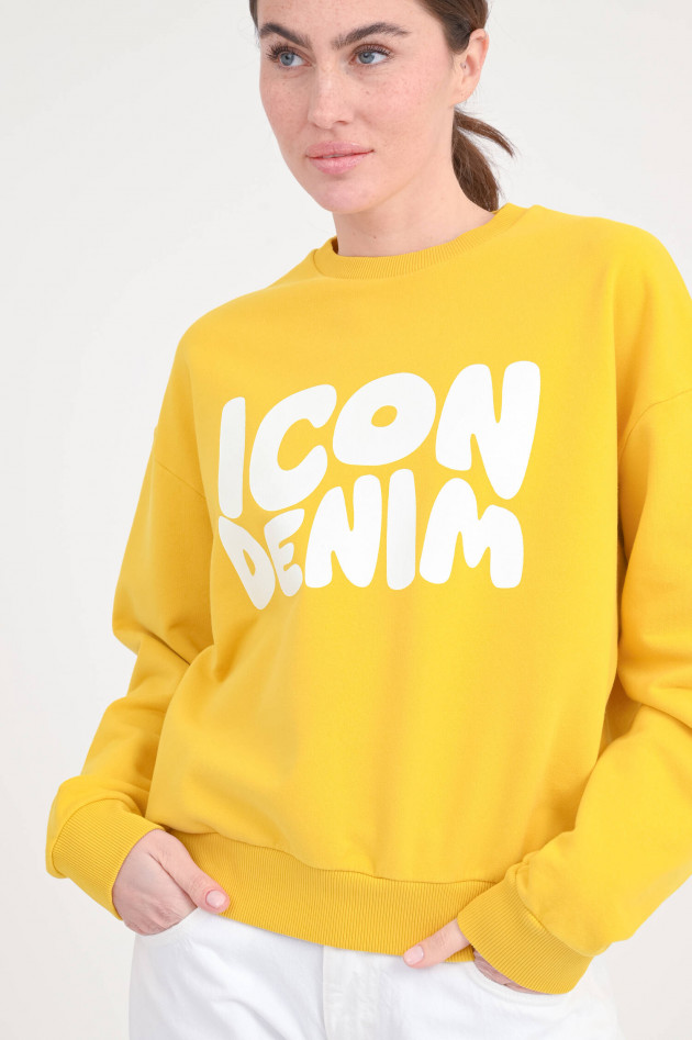 Icon Denim Sweatshirt aus Baumwolle in Sunny