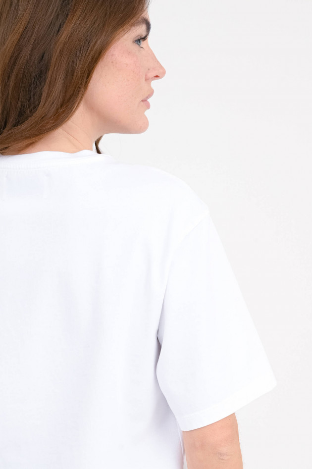 Icon Denim Oversize-Shirt SAMMY in Weiß/Gelb
