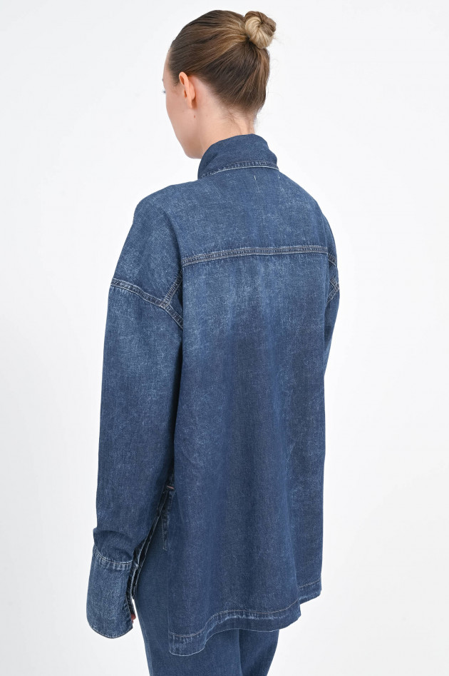 Icon Denim Oversized Jeanshemd RENA in Mittelblau