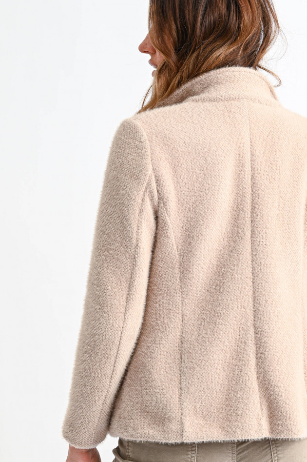 Il Vento & La Seta Blazer mit hairy Oberfläche in Beige