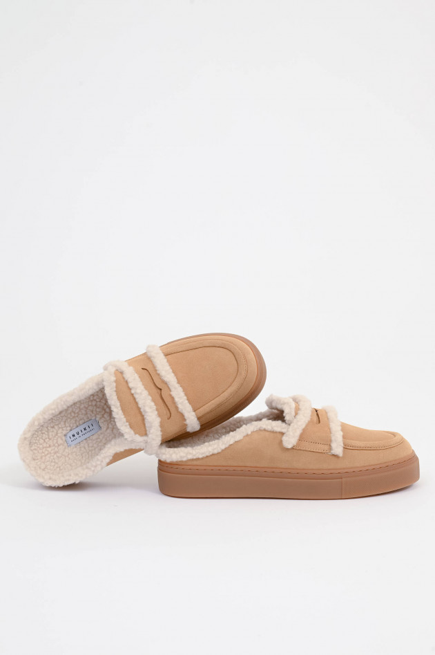Inuikii Shearling Mules in Sand