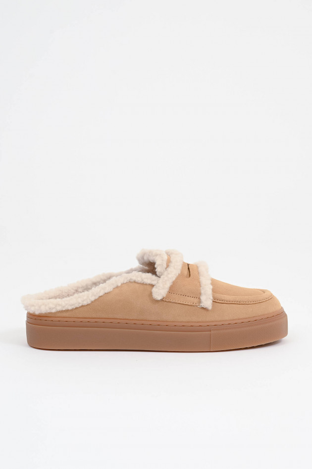 Inuikii Shearling Mules in Sand