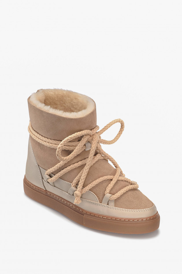 Inuikii Lammfell-Boot in Beige/Sand