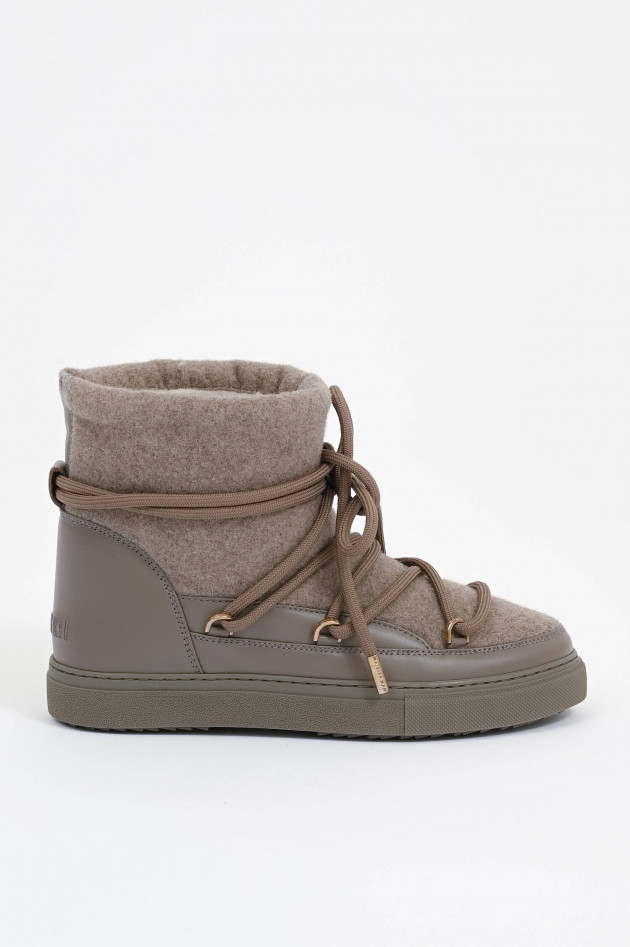 Inuikii Boots aus Materialmix in Greige