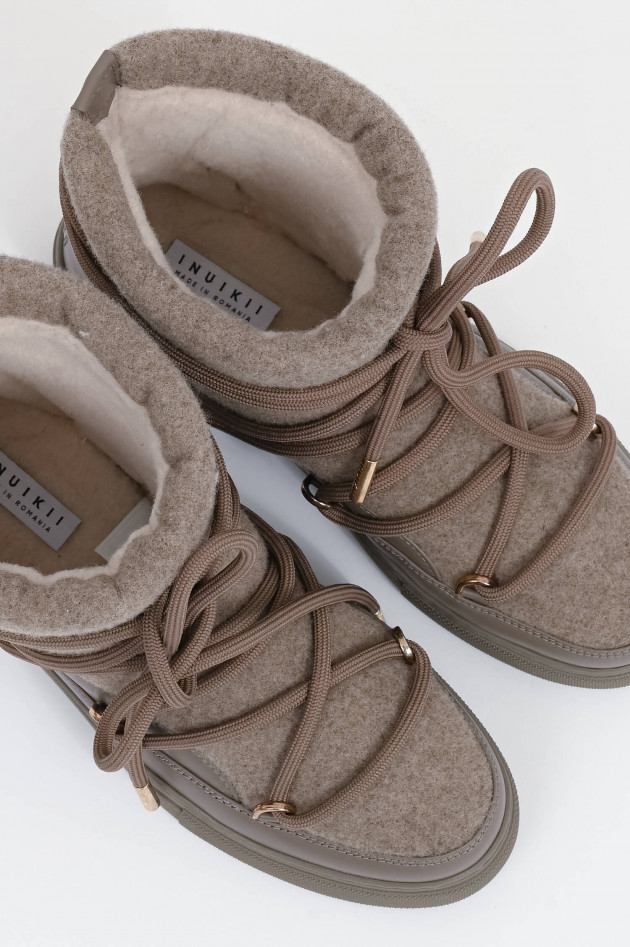 Inuikii Boots aus Materialmix in Greige