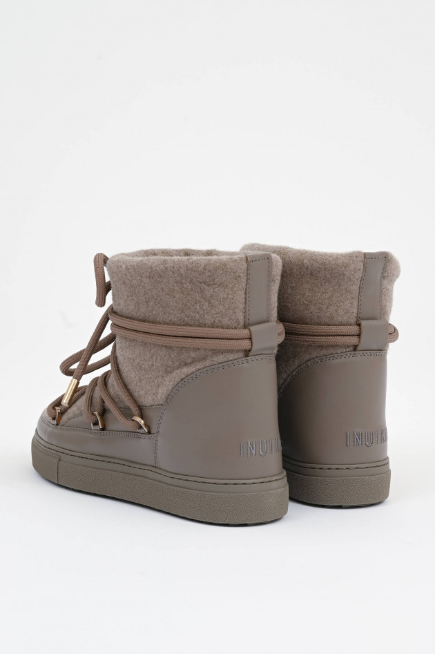 Inuikii Boots aus Materialmix in Greige