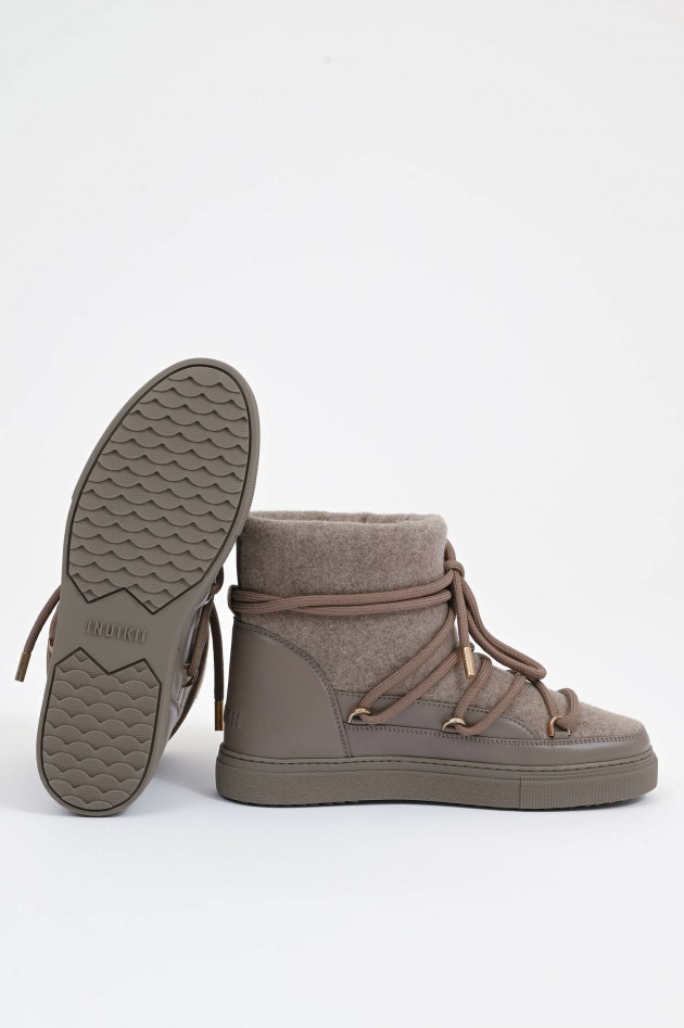 Inuikii Boots aus Materialmix in Greige