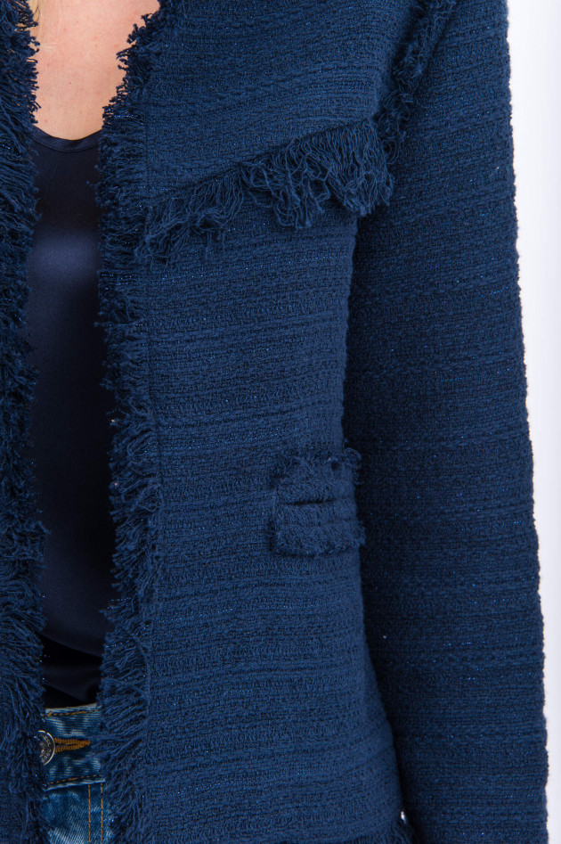 IQ+ Berlin Bouclé Jacke in Navy