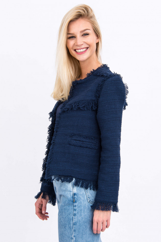 IQ+ Berlin Bouclé Jacke in Navy