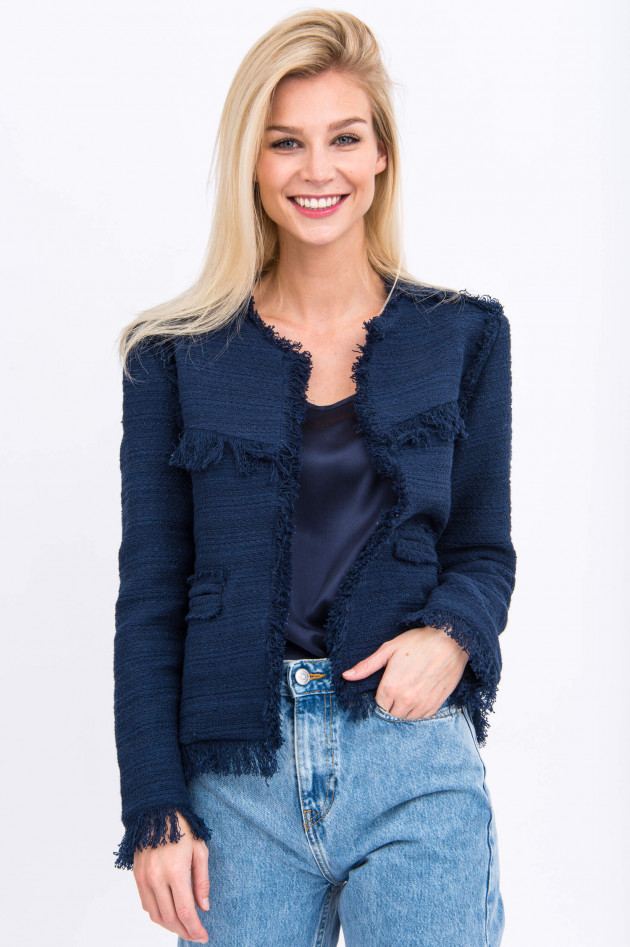 IQ+ Berlin Bouclé Jacke in Navy