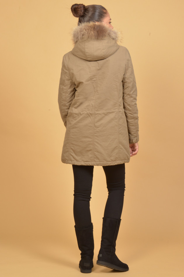 IQ+ Berlin Parka mit Fellbesatz in Beige