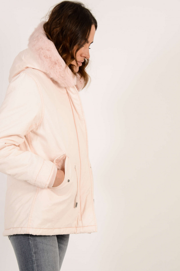 IQ+ Berlin Jacke mit Kaninchenfell in Rosa