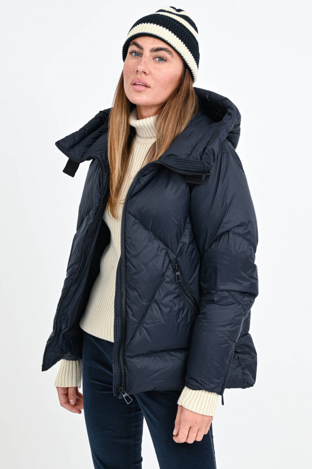 IQ+ Berlin Daunenjacke mit geometrischer Steppung in Navy