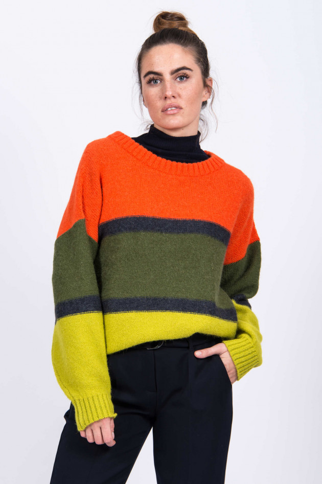 IQ+ Berlin Feinstrickpullover in Multicolor-Streifen-Design