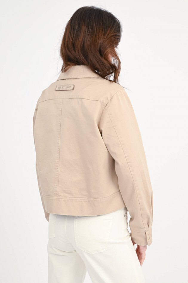 IQ Studio Boxy Baumwoll-Jacke in Beige