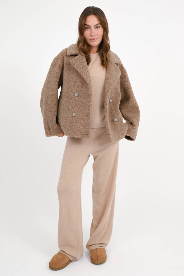 IQ Studio Teddyjacke in Stone Brown