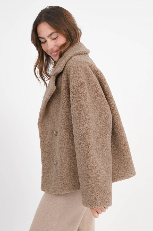 IQ Studio Teddyjacke in Stone Brown