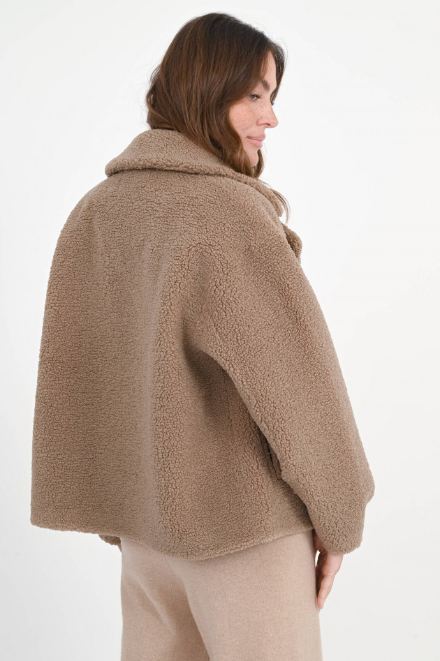 IQ Studio Teddyjacke in Stone Brown