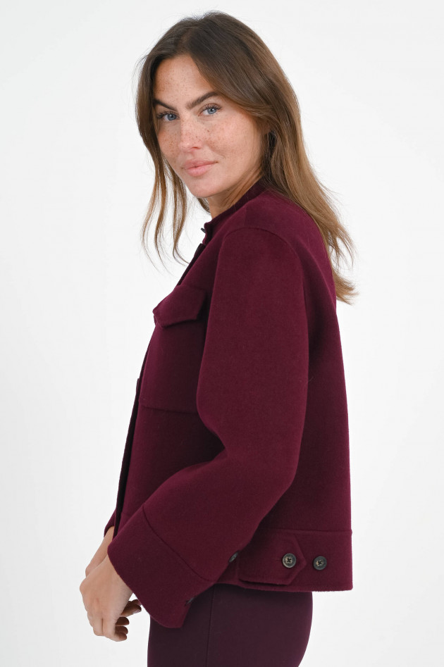 IQ Studio Wolljacke mit Pattentaschen in Bordeaux