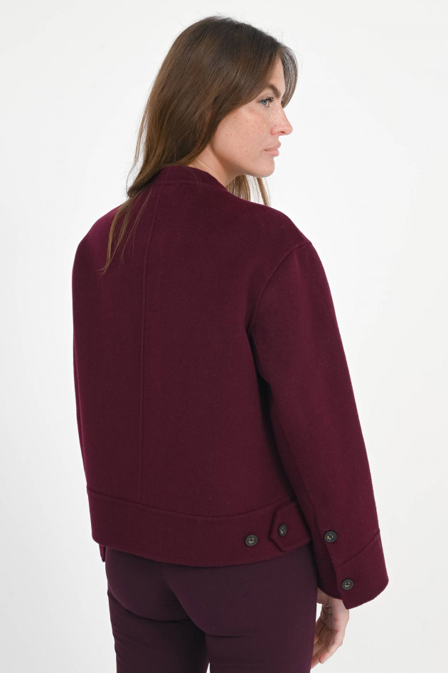 IQ Studio Wolljacke mit Pattentaschen in Bordeaux