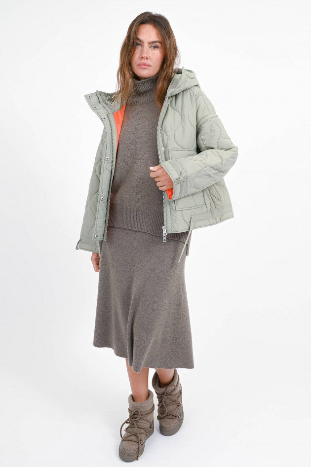 IQ Studio Outdoor Jacke mit Wellen-Stepp-Optik in Sage