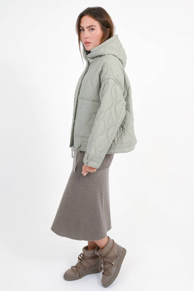 IQ Studio Outdoor Jacke mit Wellen-Stepp-Optik in Sage
