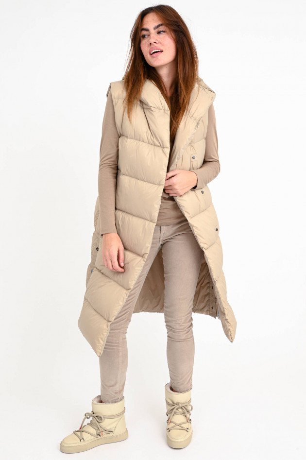 IQ Studio Daunenstepp-Gilet aus recyceltem Nylon in Beige