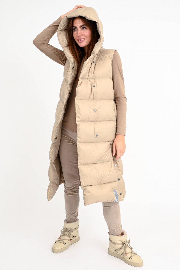 IQ Studio Daunenstepp-Gilet aus recyceltem Nylon in Beige