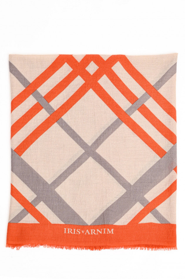 Iris von Arnim  Tuch IRIS CASHMERE in Orange/Beige