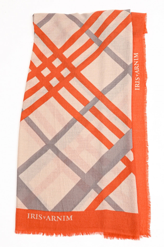 Iris von Arnim  Tuch IRIS CASHMERE in Orange/Beige