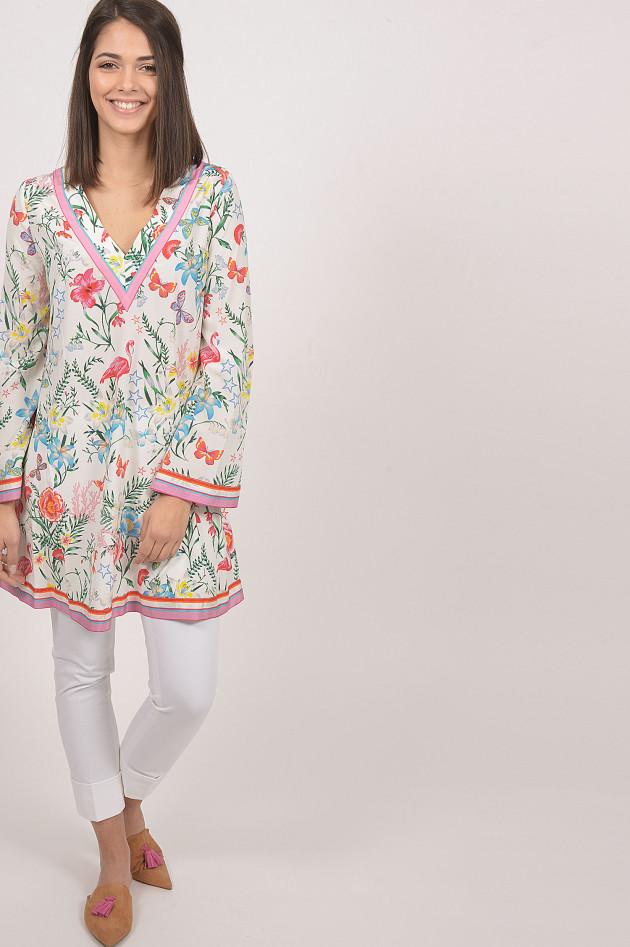 Jadicted Bluse in Weiß/Pink gemustert