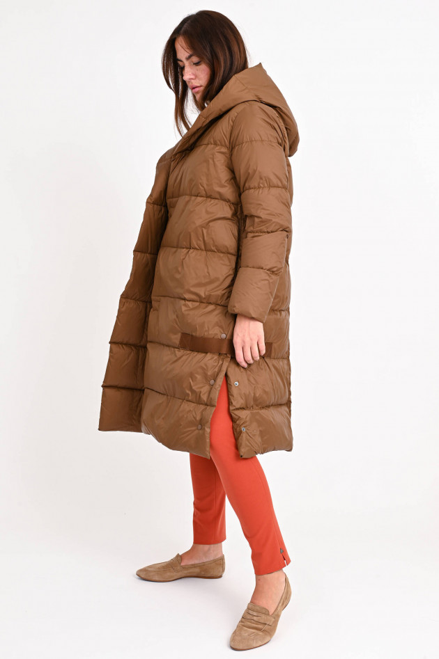 JNBY Langer Daunenstepp-Mantel in Camel