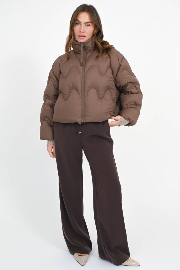 JNBY Daunenjacke mit Wellen-Stepp-Optik in Brown