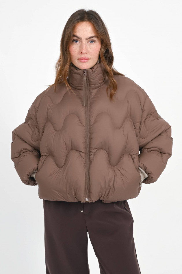 JNBY Daunenjacke mit Wellen-Stepp-Optik in Brown